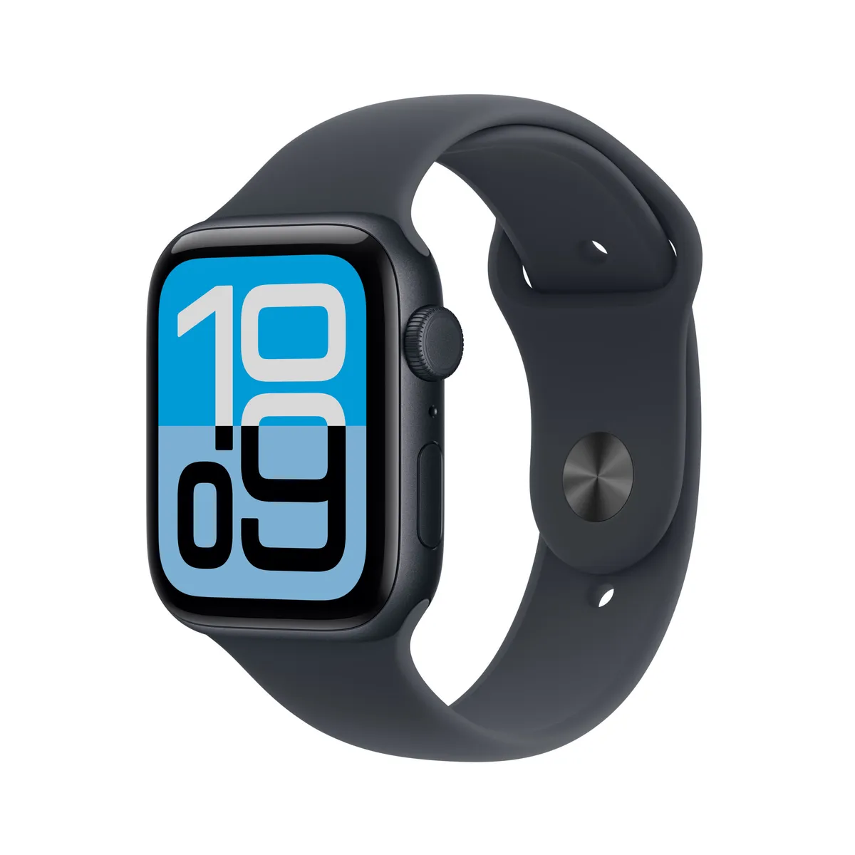 Apple Watch SE 3 44mm negru cu bandă sport albastra