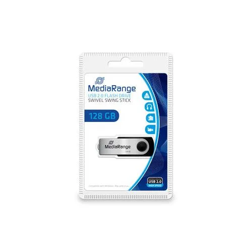 Stick USB 2.0 MediaRange 128GB MR-913 negru