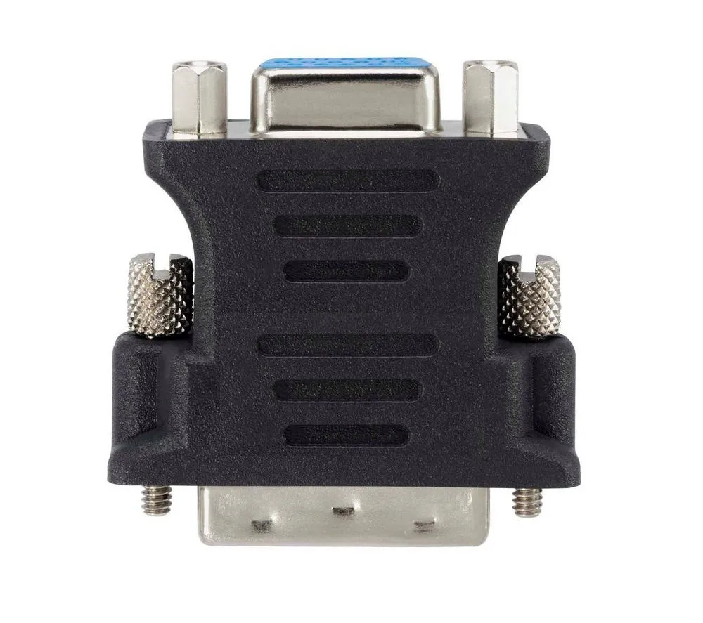 Adaptor video SPACER negru DVI-I la VGA pentru conectare monitoare
