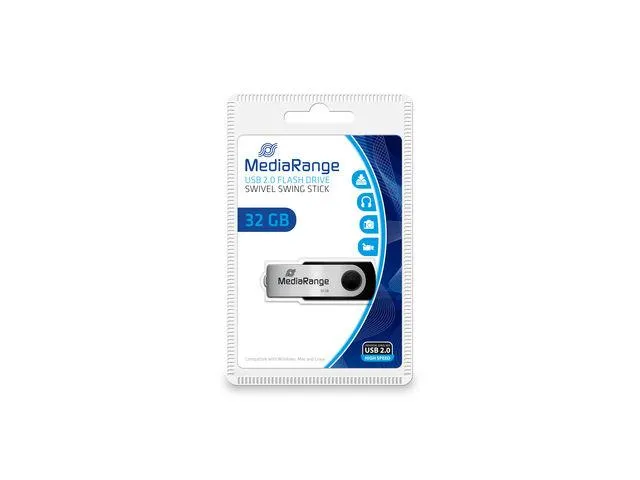 Stick USB 2.0 MediaRange 32GB MR911 negru