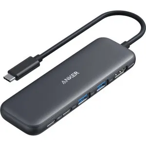 Stație de andocare Anker 5-în-1 cu porturi USB-C, USB-A și HDMI 4K