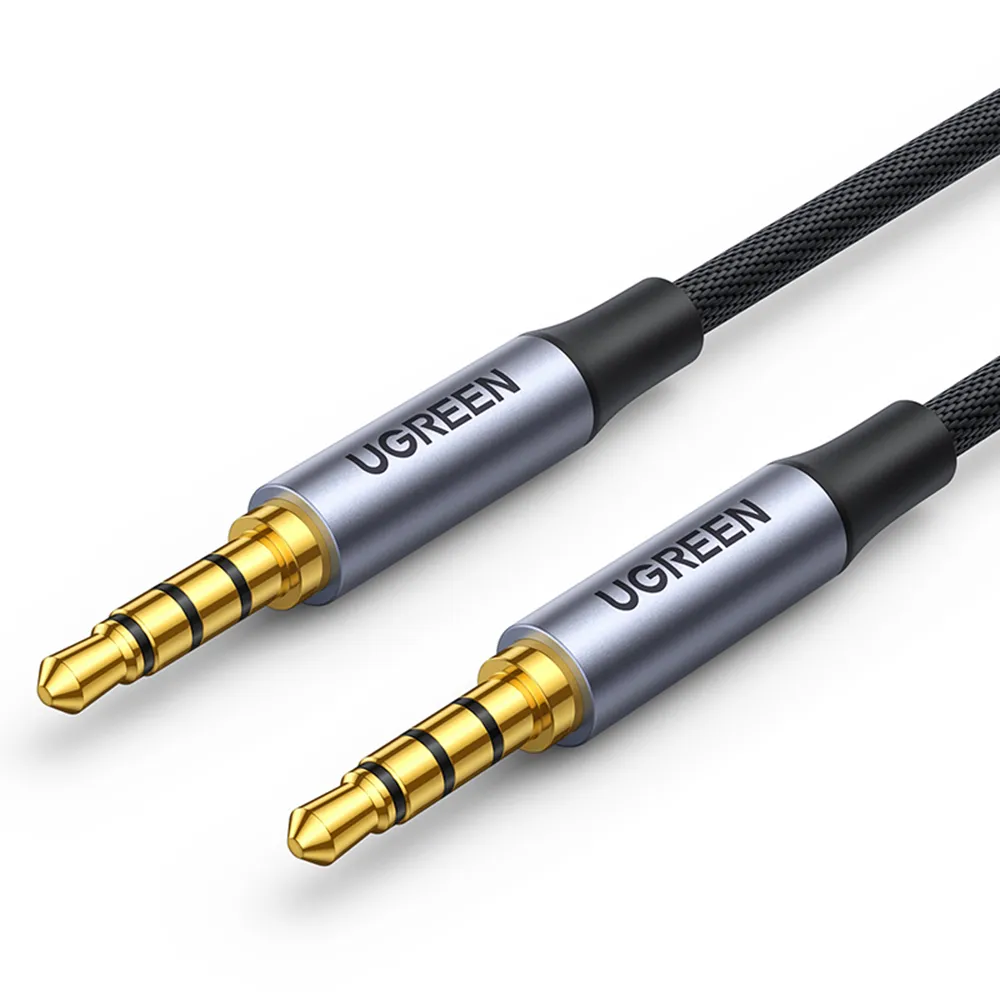 Cablu audio stereo Ugreen AV183 jack 3.5mm conectori auriți negru