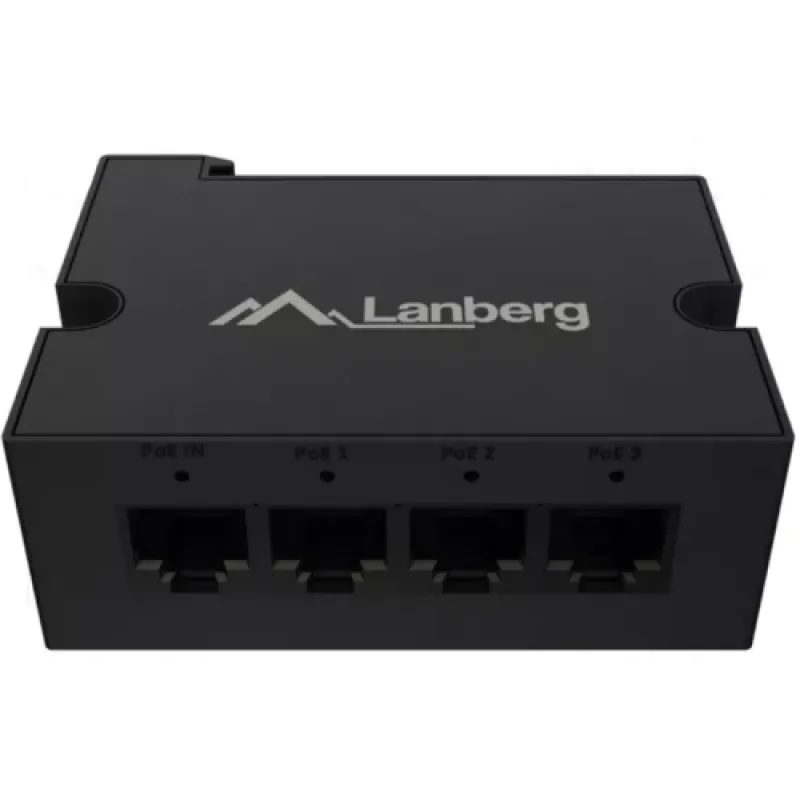 Switch retea Lanberg DIN-FE4-AT-30W cu 1 intrare si 3 iesiri montare sina DIN