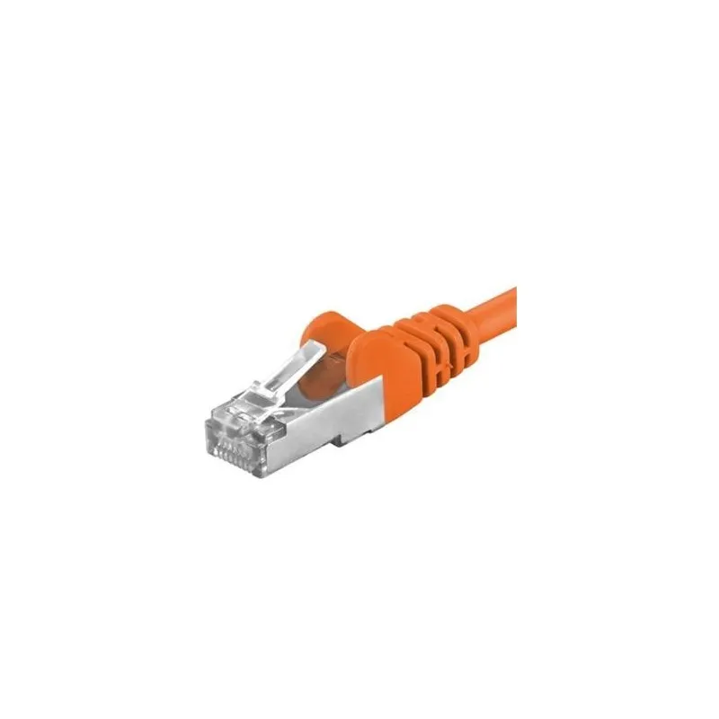 Patchcord SFTP Cat.6A 0.5m portocaliu cu conectori RJ45