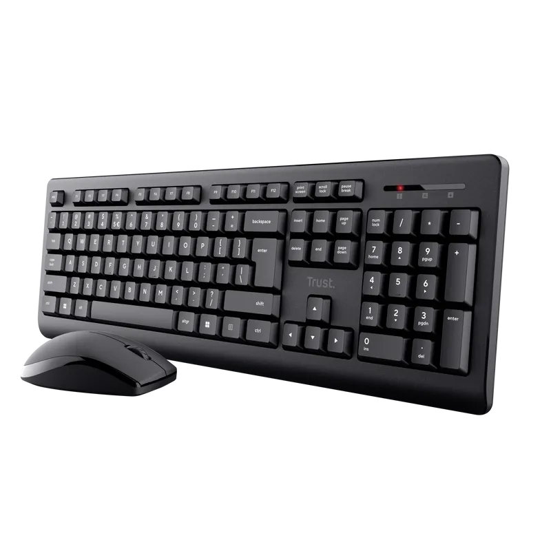 Kit tastatura și mouse Trust Primo negru ergonomic