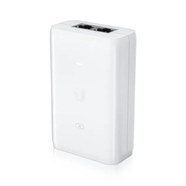 Adaptor PoE+ Ubiquiti U-POE+ 30W cu ieșire PoE+ și intrare RJ45
