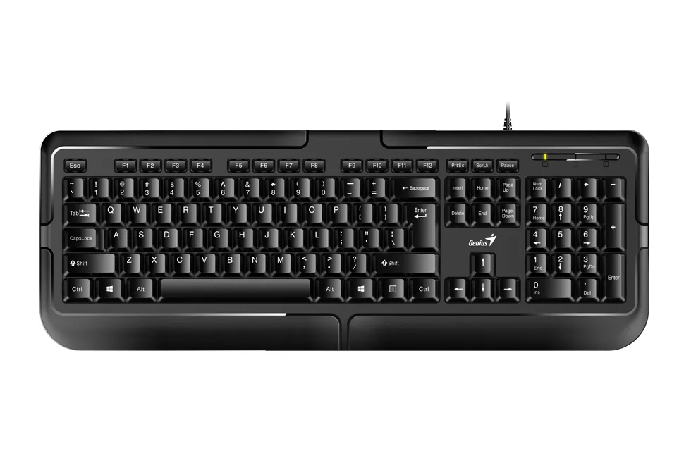 Tastatură Genius USB 104 taste neagră KB-118, conexiune plug-and-play