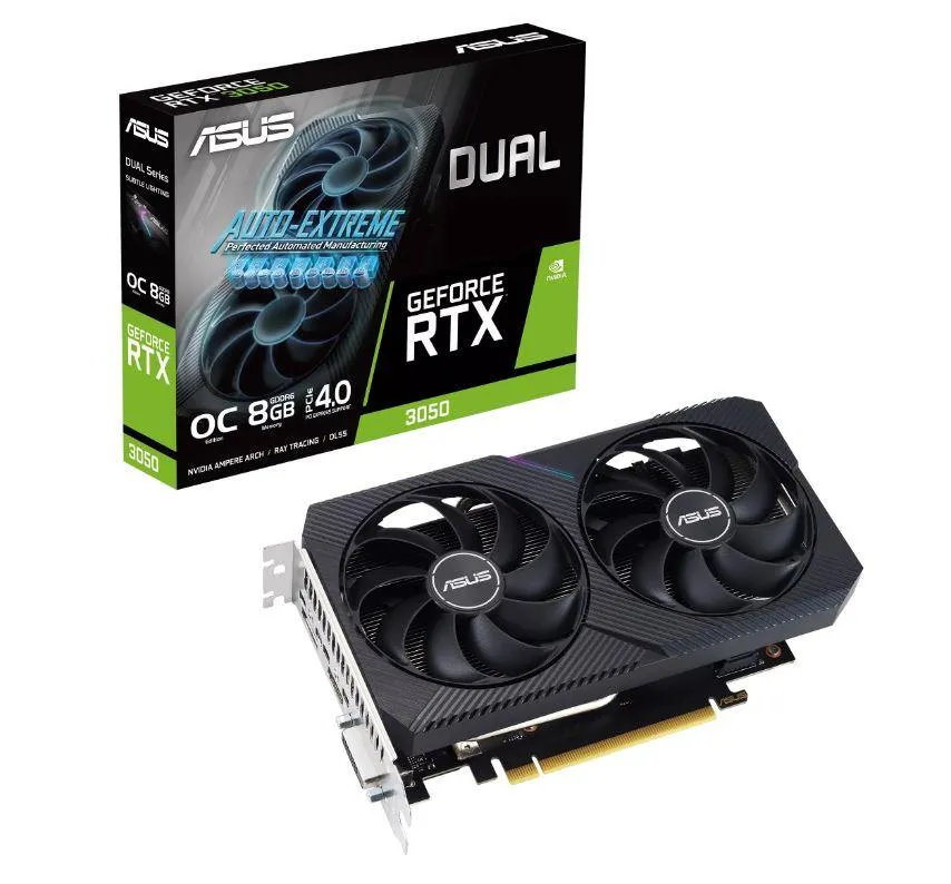 Placa video ASUS RTX 3050 8GB cu cooler dual-fan