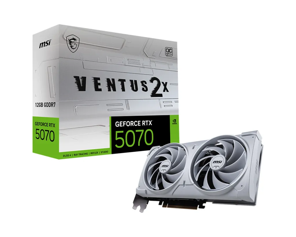 Placă video MSI GeForce RTX 5070 12GB VENTUS 2X OC White