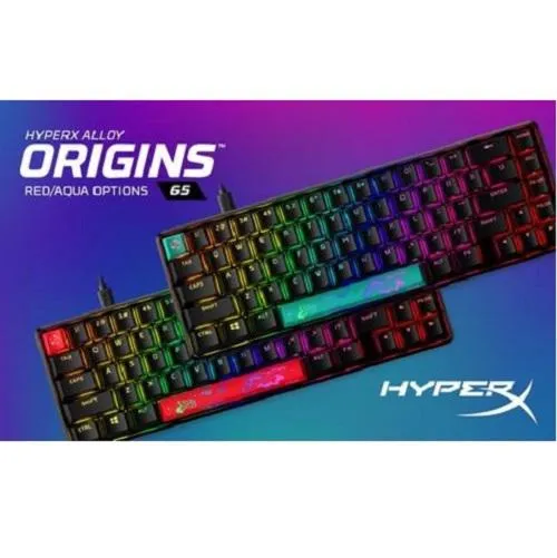 Tastatură mecanică HyperX Alloy 65 RGB cu switch-uri Aqua și iluminare RGB