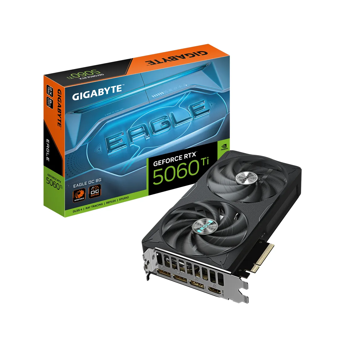 Placa video GIGABYTE RTX 5060 Ti EAGLE OC 8GB GDDR7 cu sistem de răcire triple fan
