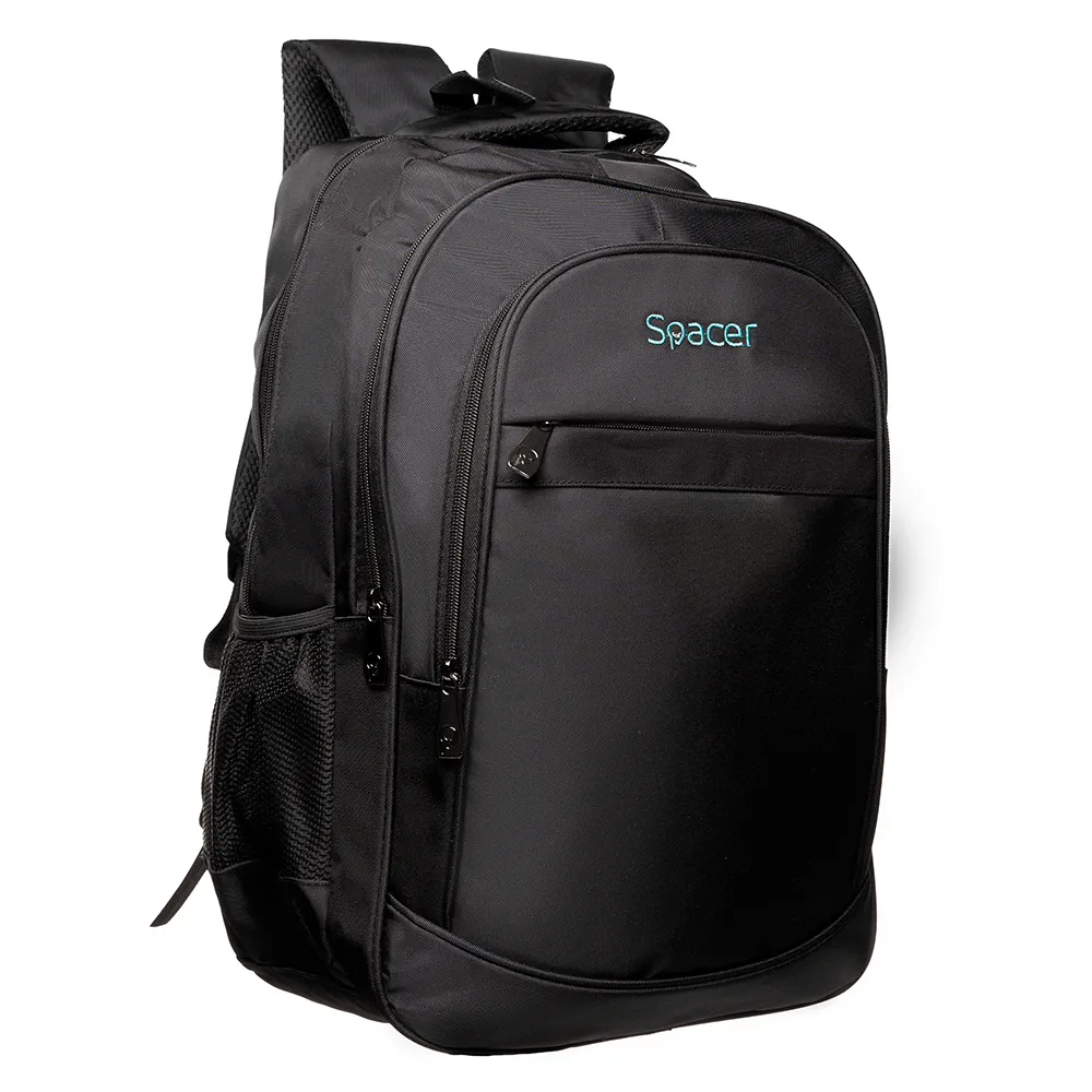 Rucsac Spacer Chicago negru pentru laptop 17 inch cu compartimente