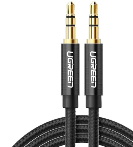 Cablu audio stereo Ugreen AV112 negru 1m cu conectori jack 3.5mm