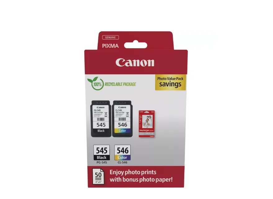 Pachet cartușe Canon original PG-545 negru și CL-546 culoare