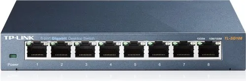 Switch TP-Link TL-SG108 cu 8 porturi Gigabit și carcasă metalică