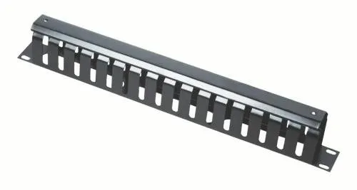 Panou gestionare cabluri Gembird 19 inch 1U perforat orizontal negru