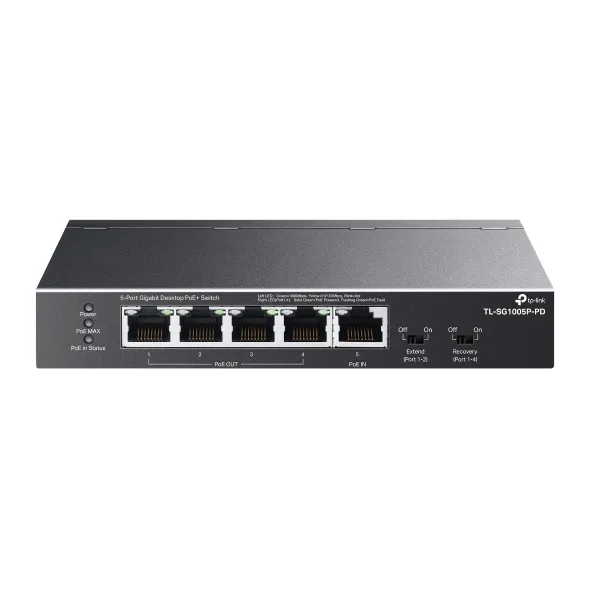 Switch PoE TP-Link 5 porturi cu carcasă metalică