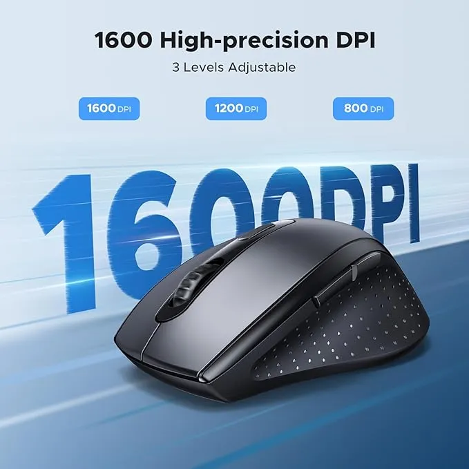 Maus wireless negru Ugreen M511 cu senzor optic 1600 DPI