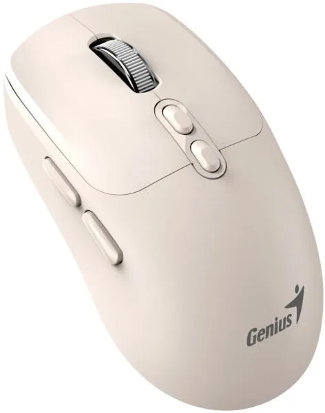 Mouse wireless Genius NX-8080S culoare crem cu buton Copilot