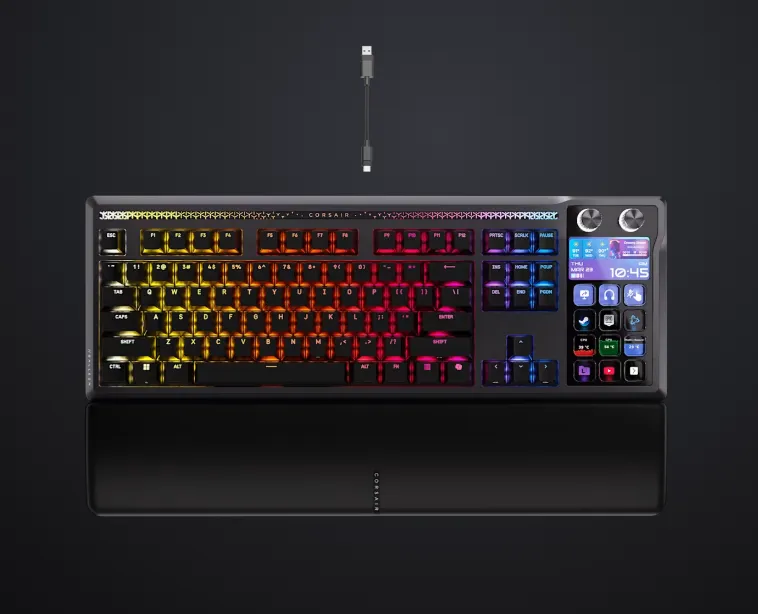 Tastatura gaming mecanica Corsair K100 cu iluminare RGB
