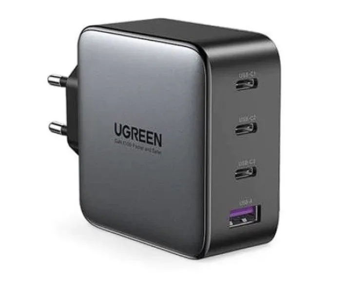 Încărcător Ugreen 100W CD226 cu 3 USB-C și 1 USB, culoare neagră