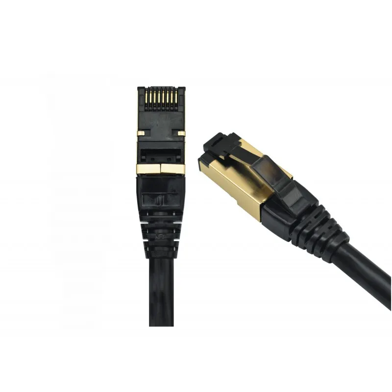 Patchcord FFTP Cat.8 negru 10m cu conectori RJ45