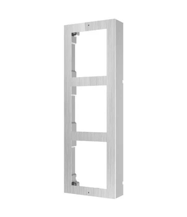 PANOU frontal HIKVISION pt 3 module videointerfon modular Hikvision DS-KD-ACW3, montare aplicata, aluminiu, 320.8mm x 107mm x 4mm, "DS-KD-ACW3"