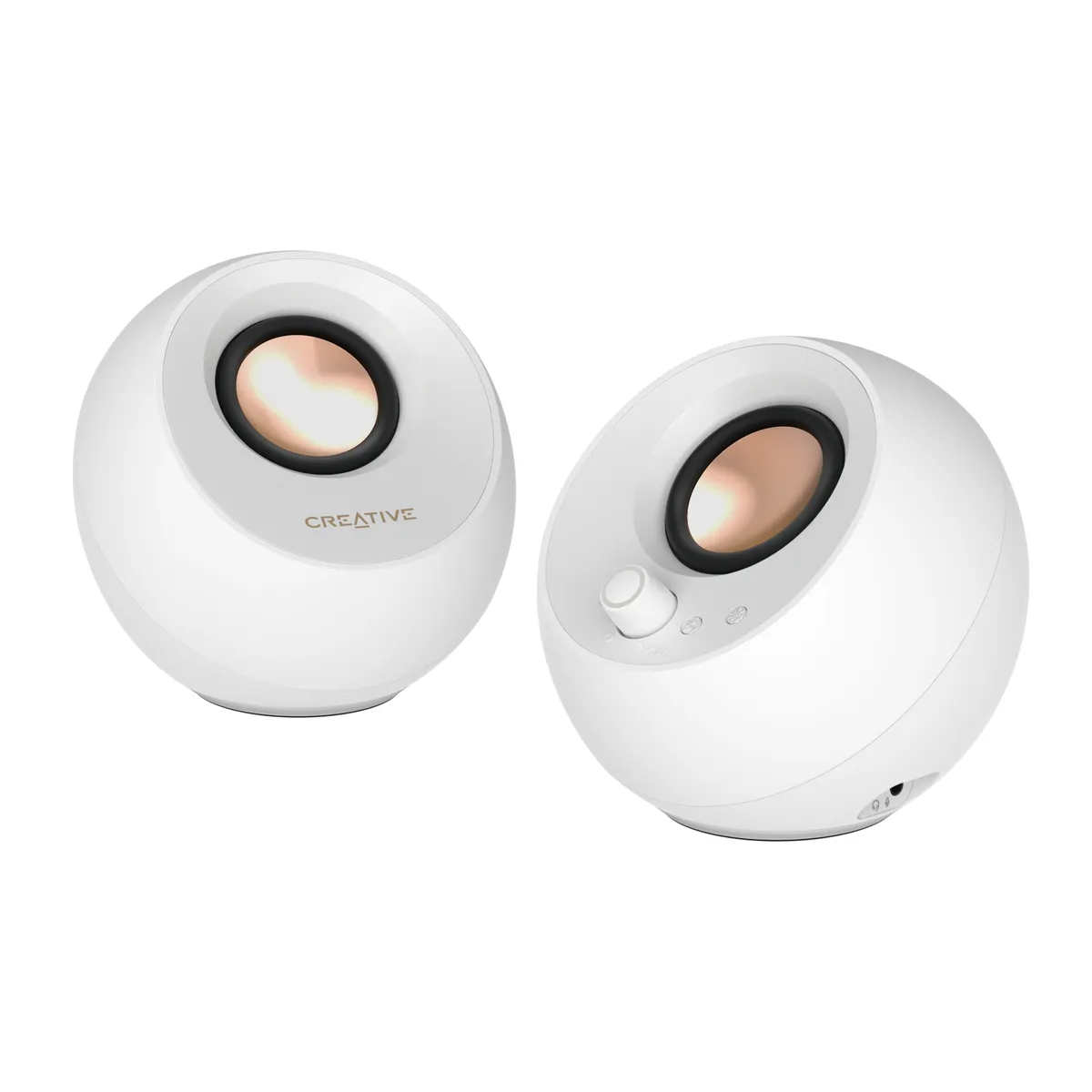 Boxă Creative Pebble Pro 2.0 albă pentru PC și birou