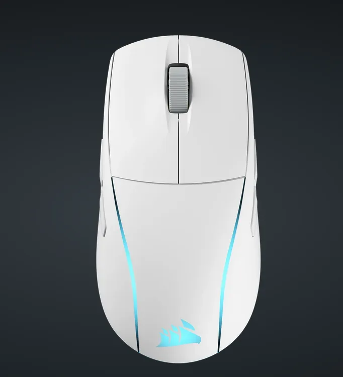 Mouse gaming Corsair M75 Wireless RGB cu design alb ergonomic