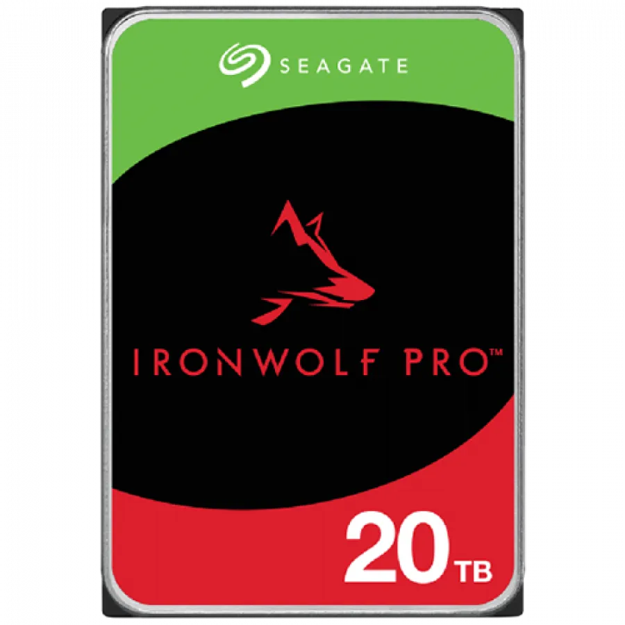 HDD NAS SEAGATE IronWolf Pro 20TB CMR 3.5", 256MB, SATA 6Gbps, 7200RPM, RV Sensors, Rescue Data Recovery Services 3 ani, TBW: 550TB "ST20000NT001"