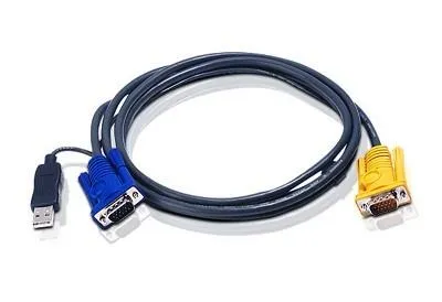 Cablu USB KVM 3 în 1 ATEN 2L-5202U pentru comutare periferice