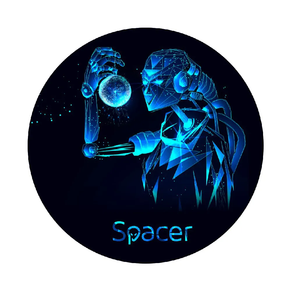 Covor rotund pentru scaun gaming SPACER 120cm protecție parchet