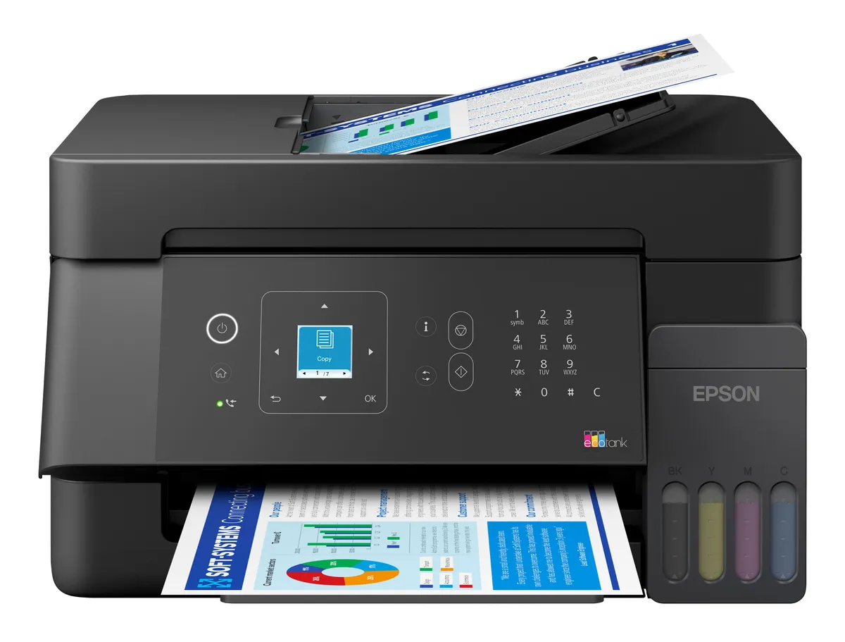 Multifuncțională Inkjet Epson L5390, Imprimare Color 33 ppm Mono, ADF și Fax