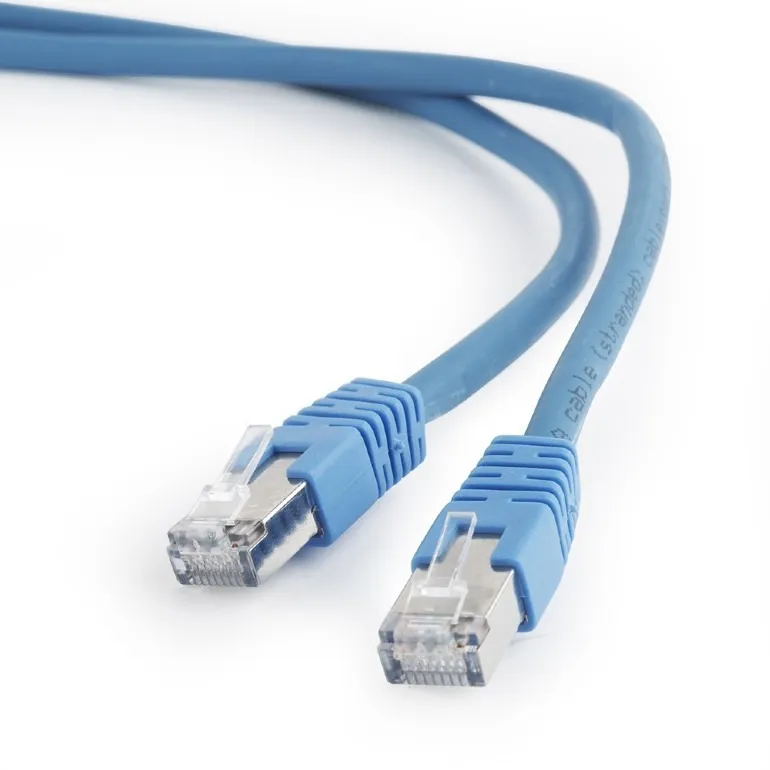 PATCH CORD S/FTP GEMBIRD Cat6a, LSZH, cupru, 0.5 m, albastru, AWG27, dublu ecranat "PP6A-LSZHCU-B-0.5M" (timbru verde 0.08 lei)