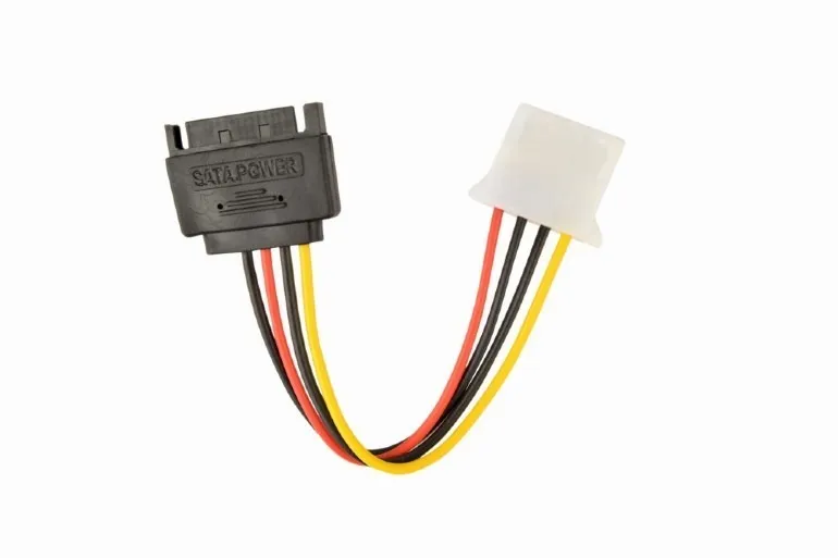 Cablu alimentare SATA 15-pin convertor la Molex 4-pin Gembird 0.15m
