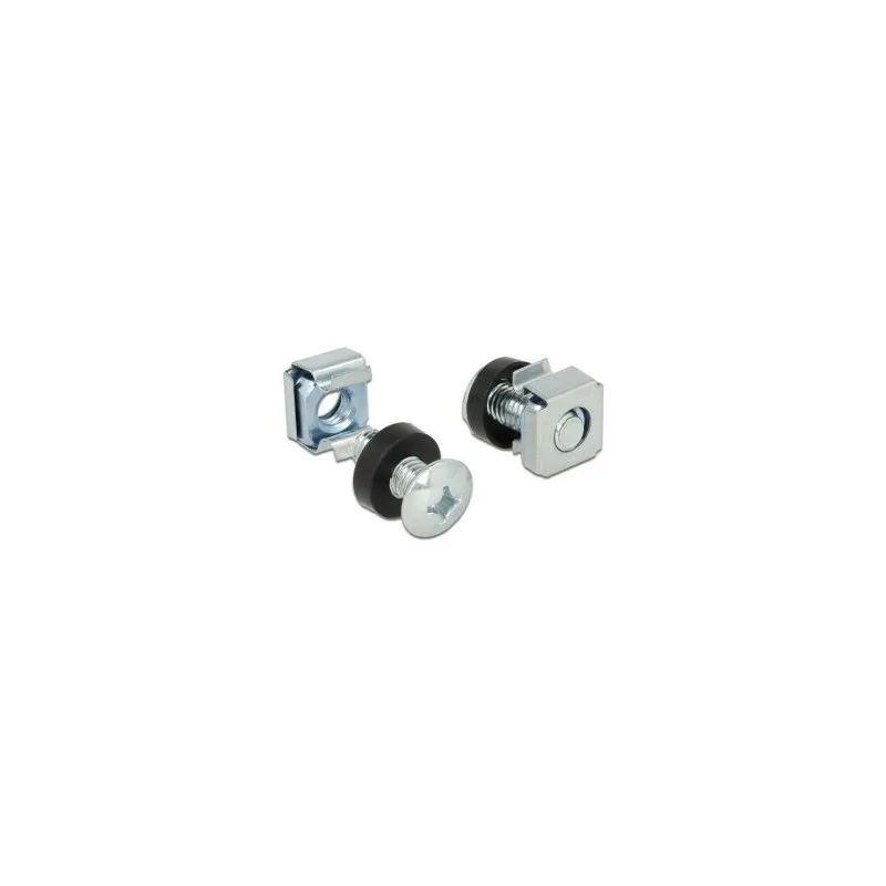 Set 50 șuruburi M6 nichelate pentru rack fibră optică EMTEX