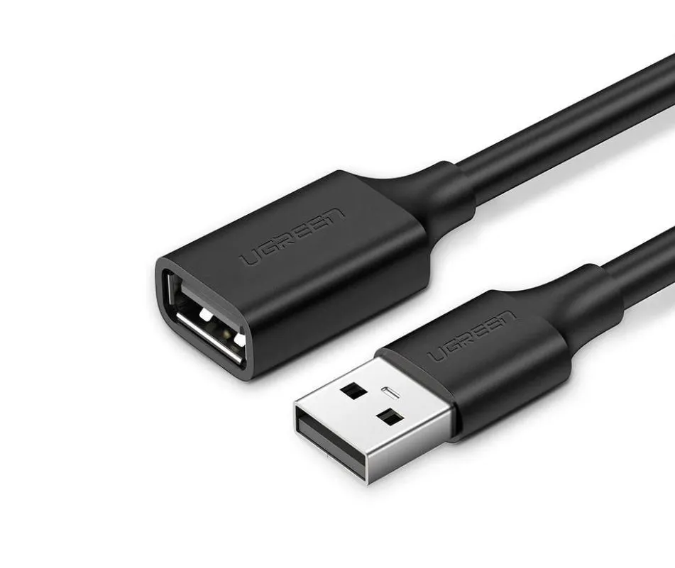 CABLU USB Ugreen prelungitor, "US103" USB 2.0 (M) la USB 2.0 (T), 1 m, negru, "10314" (timbru verde 0.18 lei) - 6957303813148