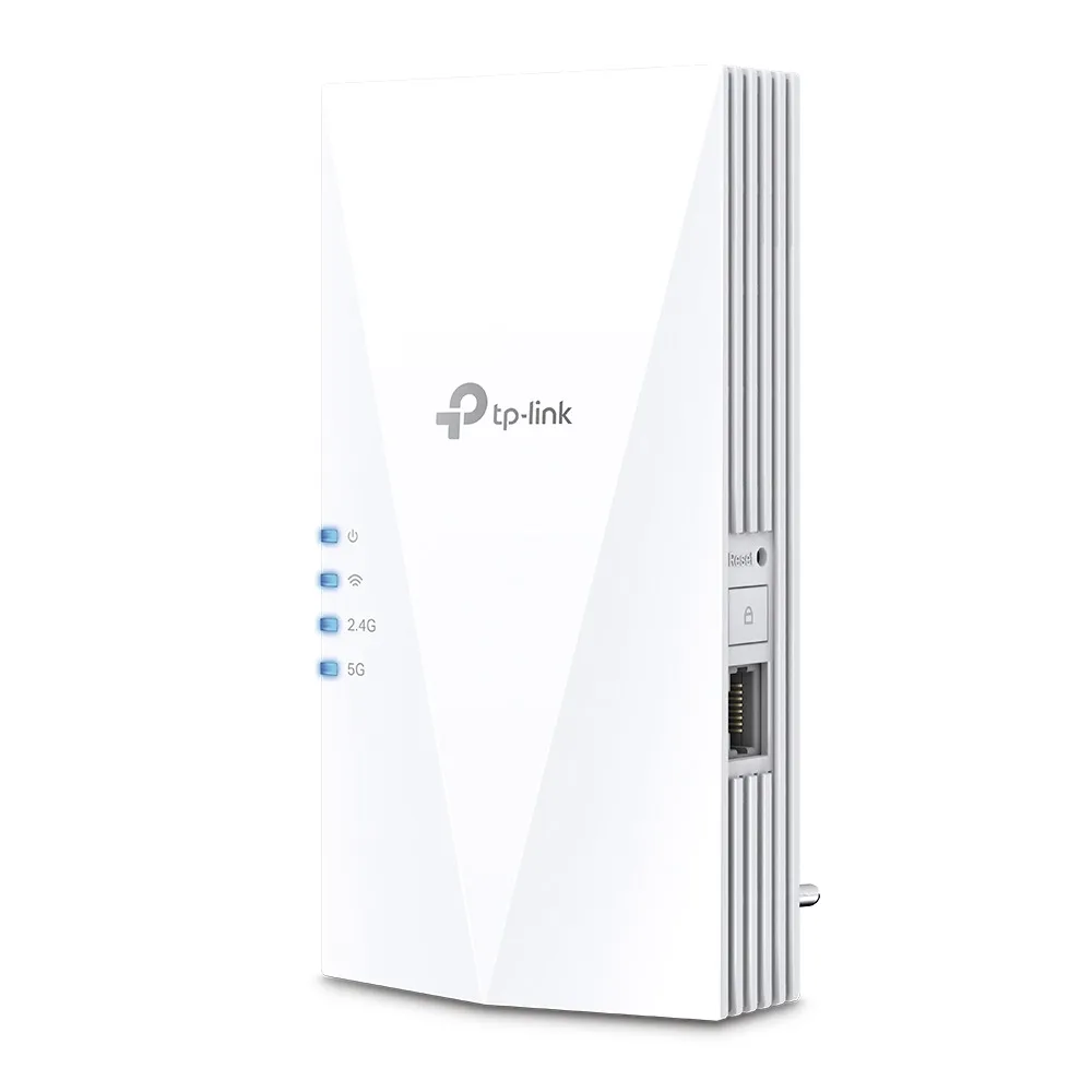 RANGE EXTENDER TP-LINK wireless AX1500, 1500Mbps, 1 port Gigabit, 2 antene interne, 2.4 / 5Ghz dual band, Wi-Fi 6, "RE500X" (timbru verde 2 lei)
