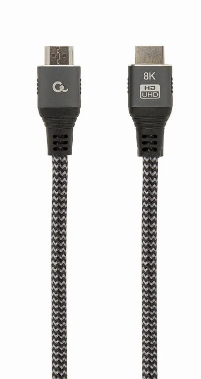 Cablu HDMI 2.1 Gembird 2m negru cu conectori auriti suport 8K
