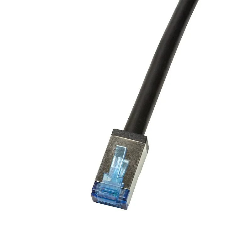 Patch cord S/FTP Cat6a Logilink 2m negru dublu ecranat