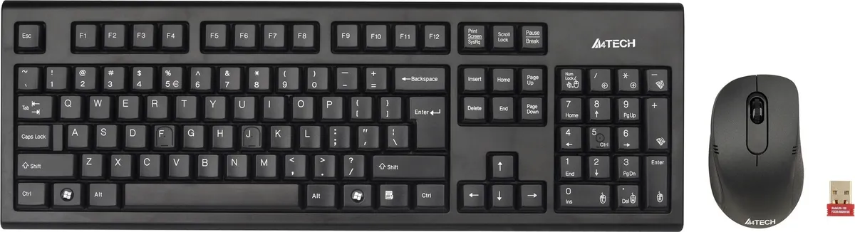 Kit tastatura si mouse wireless A4Tech GR-85 negru