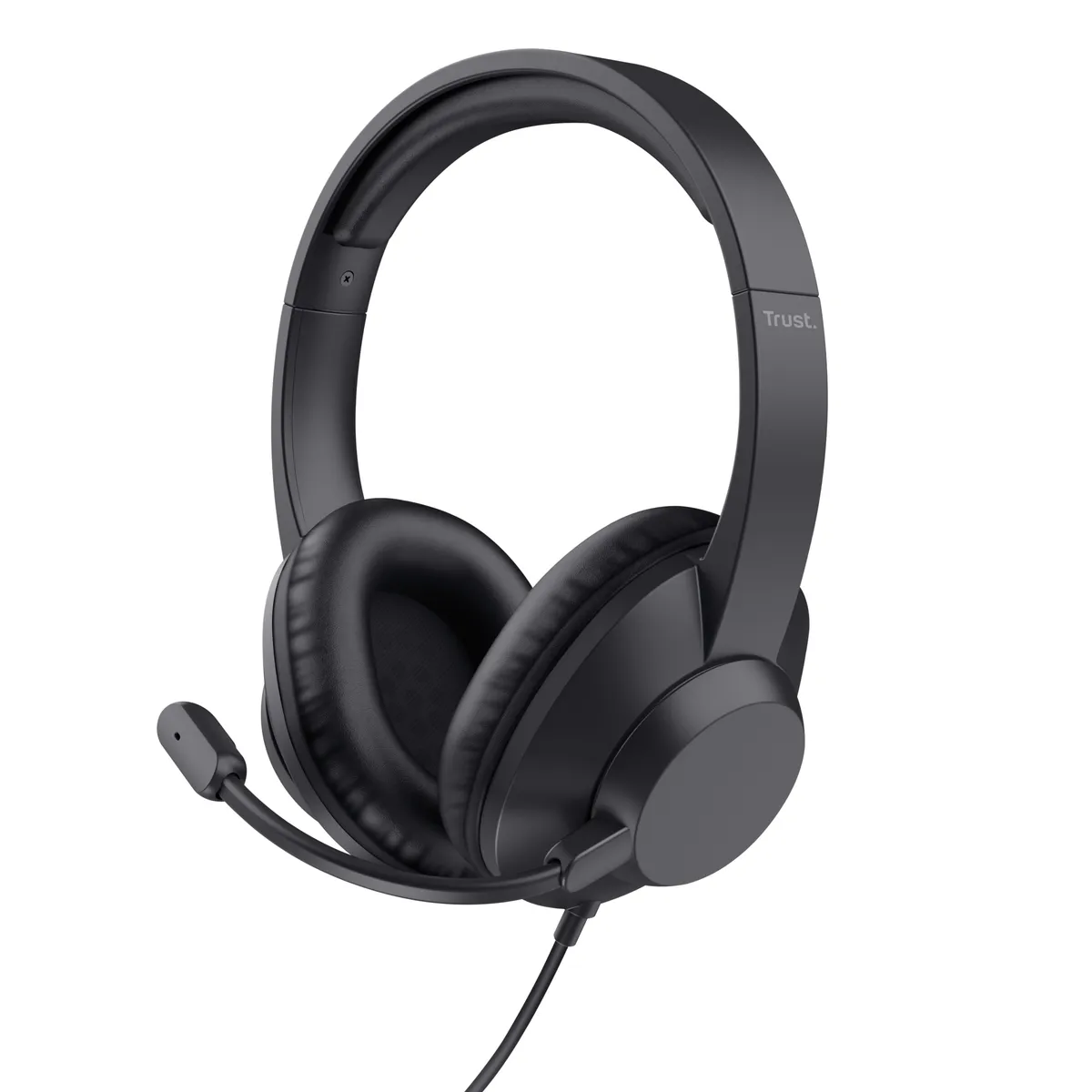 Căști cu fir Trust Ayda Max negru cu jack 3.5mm
