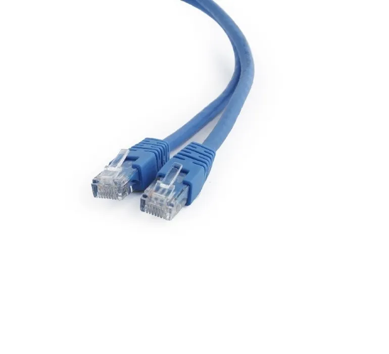 Cablu patch UTP Cat6 Gembird 0,25m albastru cu conectori RJ45