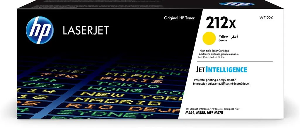 Toner original HP 212X galben pentru imprimante LaserJet M554, M555, M578
