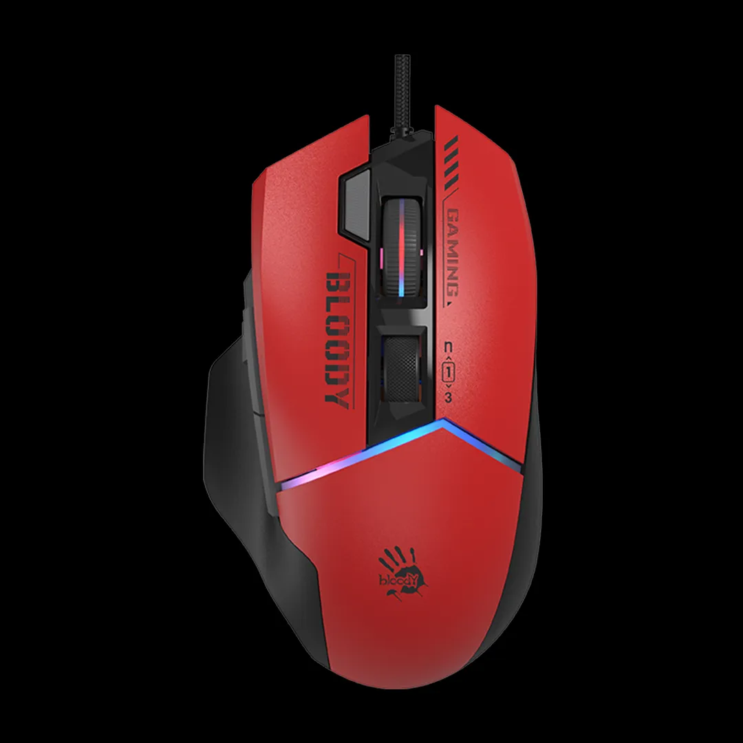 Mouse gaming A4Tech Bloody W95Ultra roșu cu iluminare RGB
