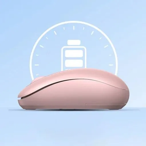 Maus wireless Ugreen MU105 roz cu senzor optic 2400 DPI