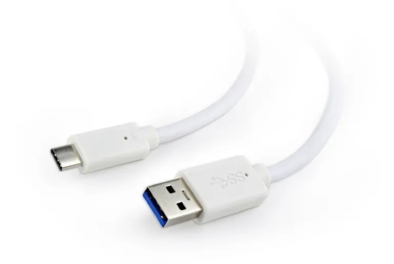 Cablu USB 3.0 la USB-C Gembird alb, 0.1m, 36W