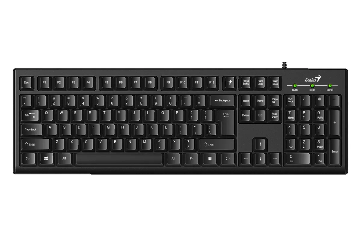 Tastatură Genius Smart KB-100 cu 104 taste neagră și conexiune USB