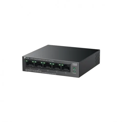Switch TP-Link LS105GP cu 5 porturi Gigabit și carcasă metalică