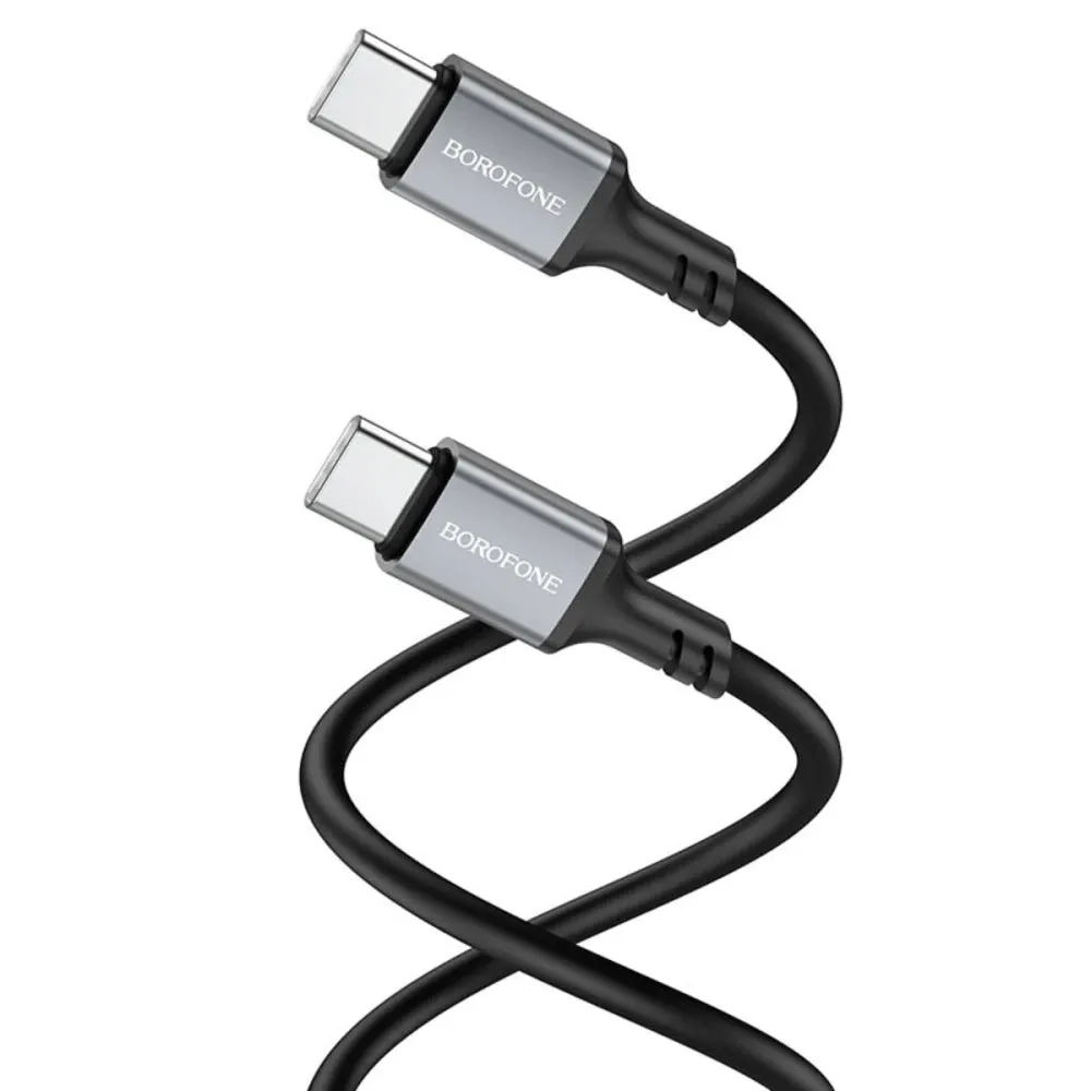 Cablu USB-C Borofone BX83 negru cu conectori USB Type-C, 1 metru
